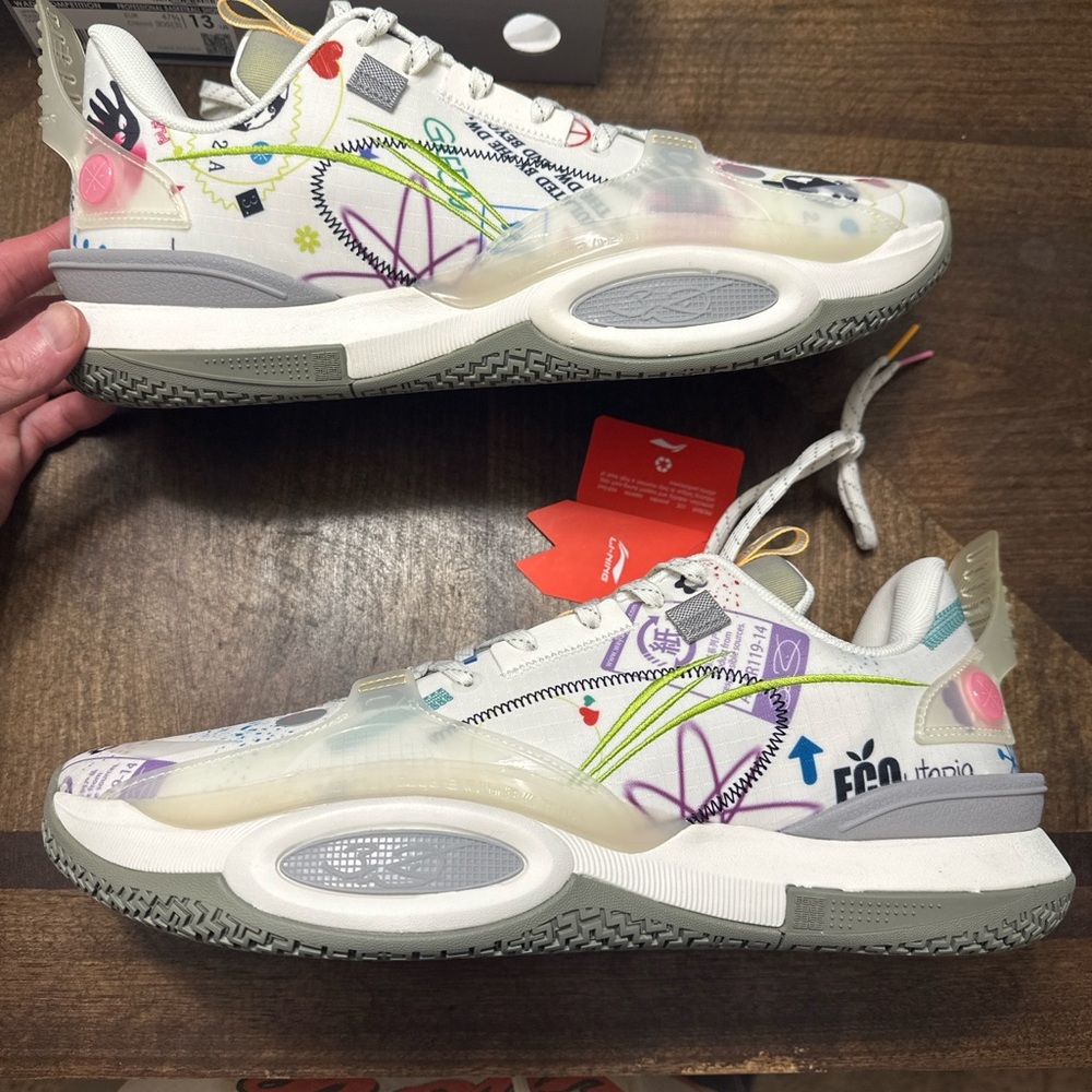 Li- Ning Wade All City 10 “ Recycle “ Sneakers size 13 “ super rare “